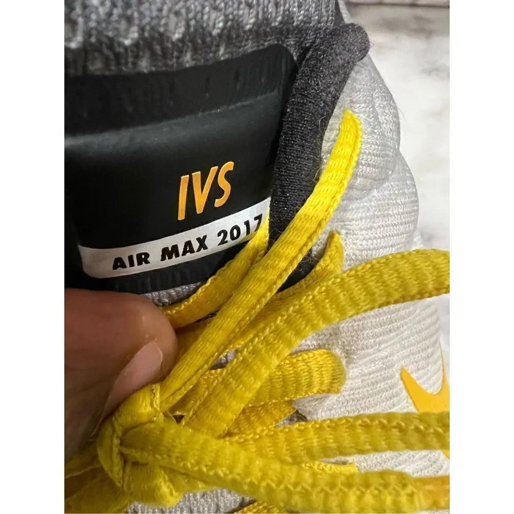Nike iD Squad Air Max 2017 yellow Swoosh 918091-992 Pink Men’s Sz 10.5 Nikeid